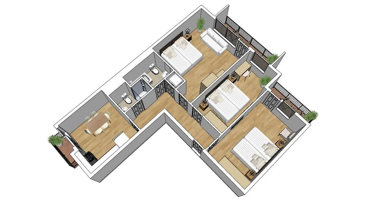 Apartmán Flatista Homes - Hirschgarten Mnichov